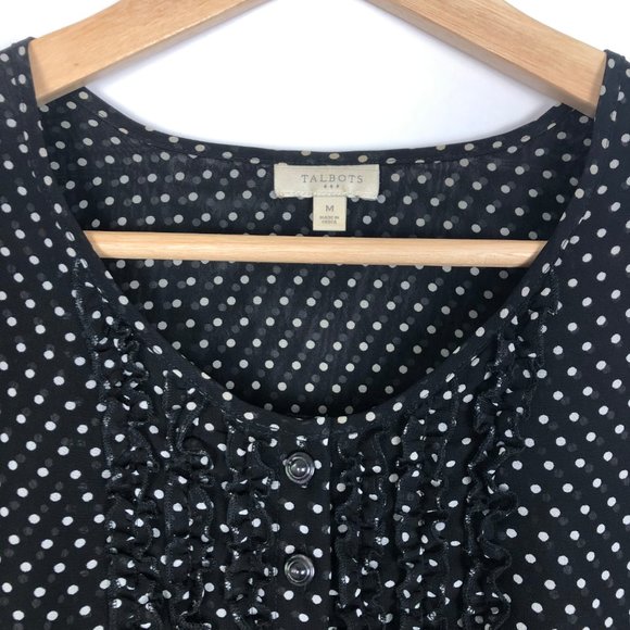 🎈 Talbots Polka Dot Blouse! - Picture 3 of 5